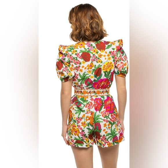 Off-White Flowerful Sketch Romper - Picture 3 of 4